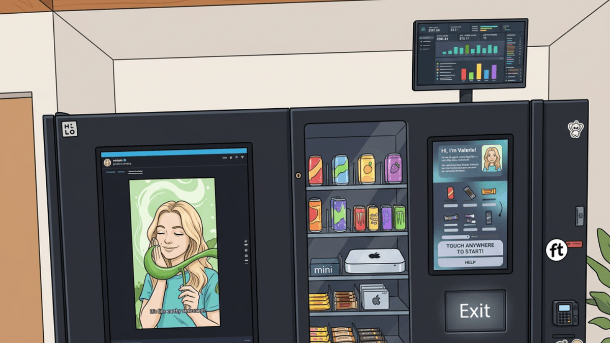 Valerie AI vending machine in downtown San Francisco